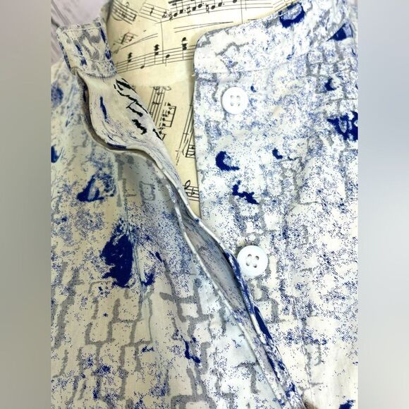 COS Shirt Dress with Pockets Blue Print 6 - Picture 7 of 12